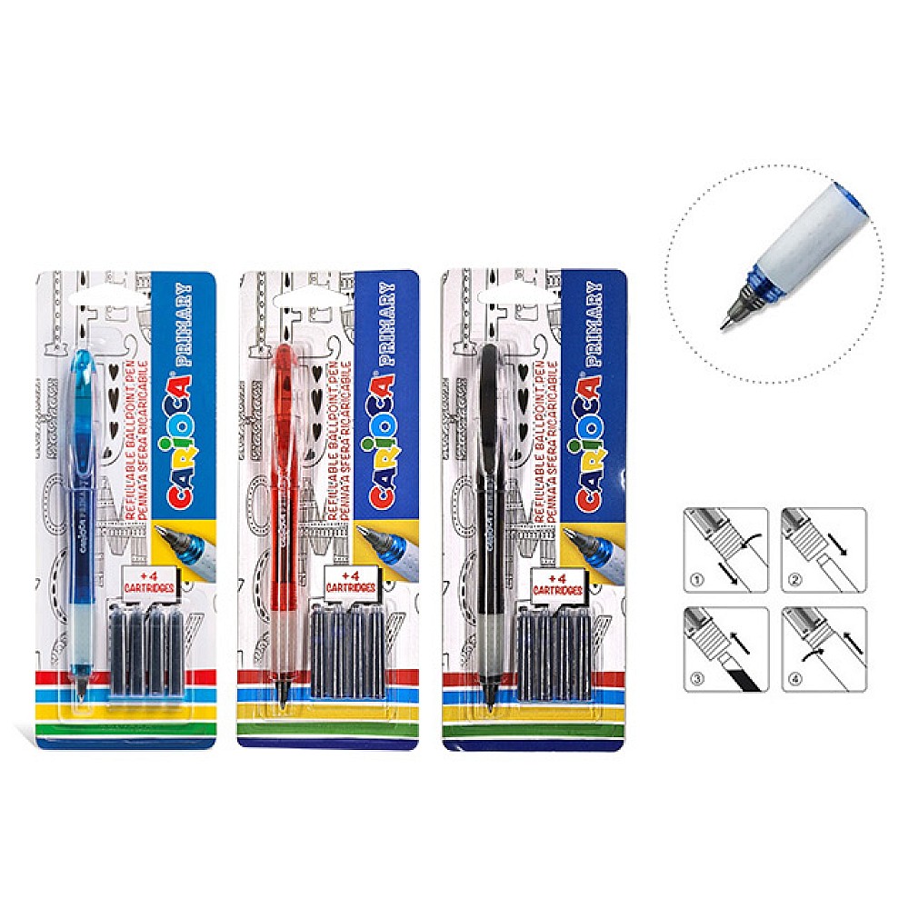 Set: pix cu gel Carioca Primary 1buc+4cartuse