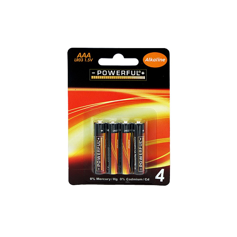 Set baterii alcaline AAA LR03, 1.5V, 4buc