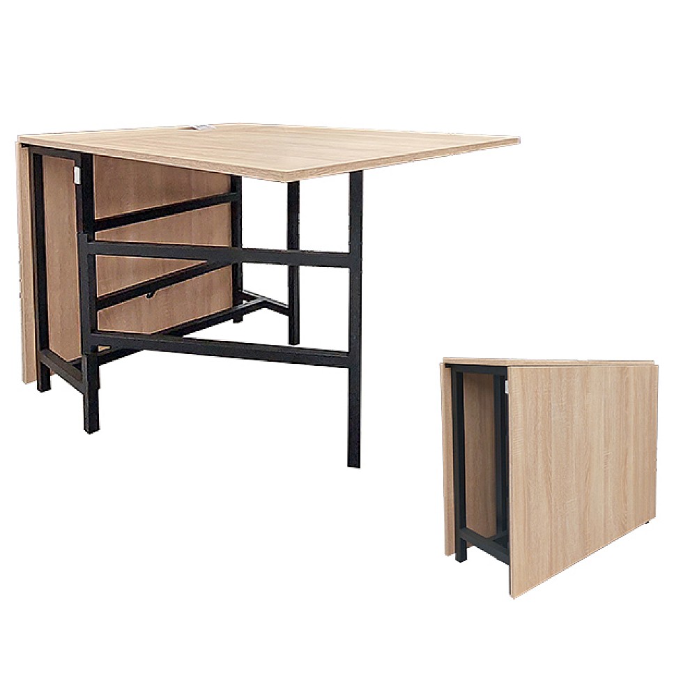 Masa plianta 175X85cm, maro, metal/PAL