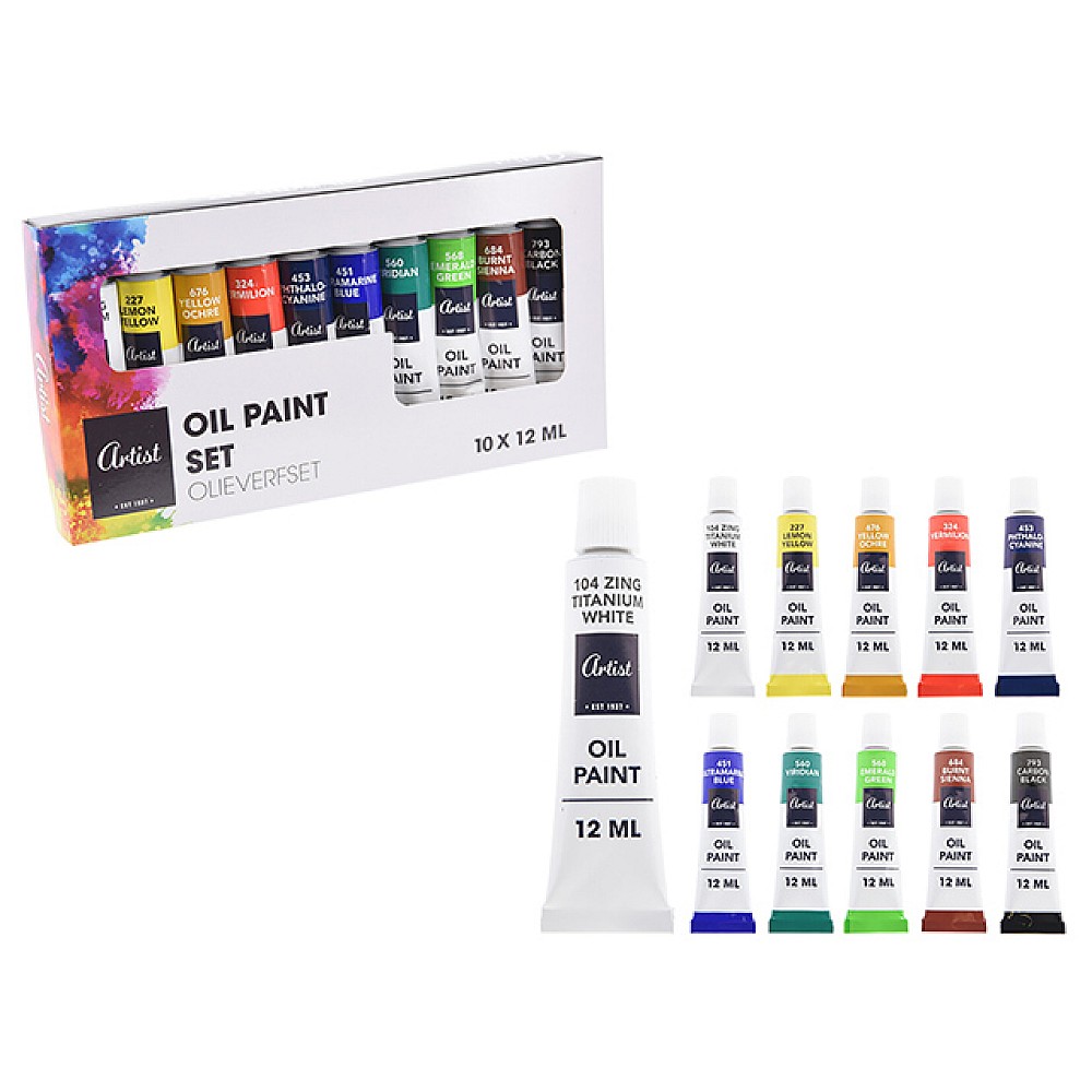 Set de vopsele pe ulei Artist 10bucX12ml
