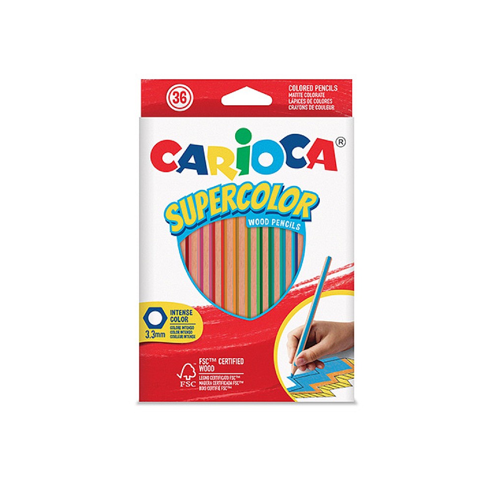 Set creioane colorate 36buc Carioca SuperColor
