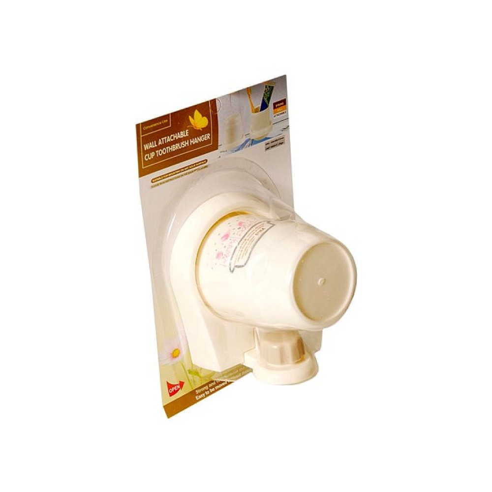 Pahar pentru periute de dinți cu ventuză, din plastic