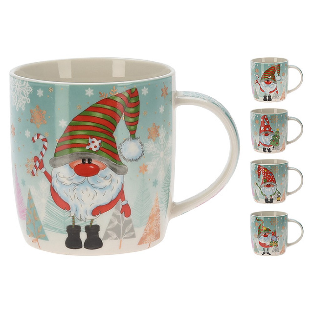 Cana de Craciun 370ml, 4 modele, portelan