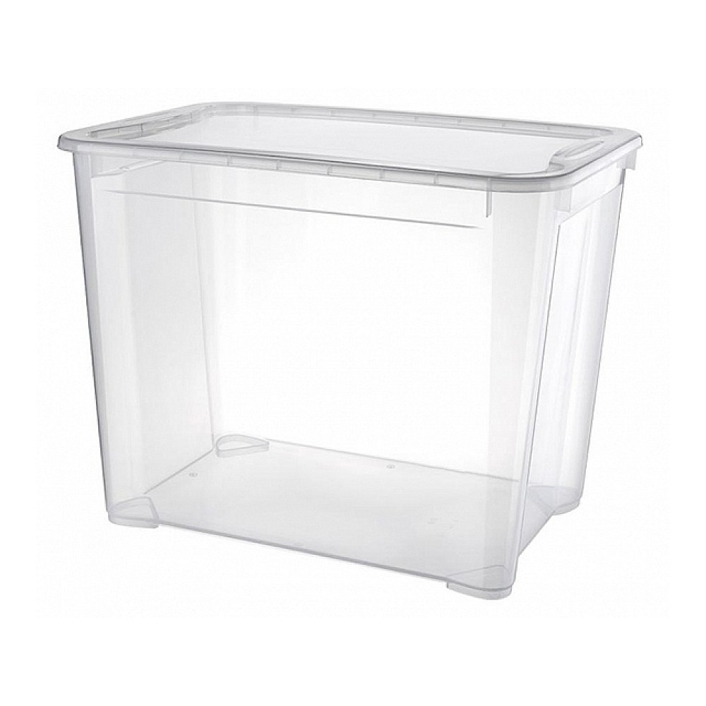 Container cu capac Econova Cristal 70l, 55.5X39X43.5, transparent