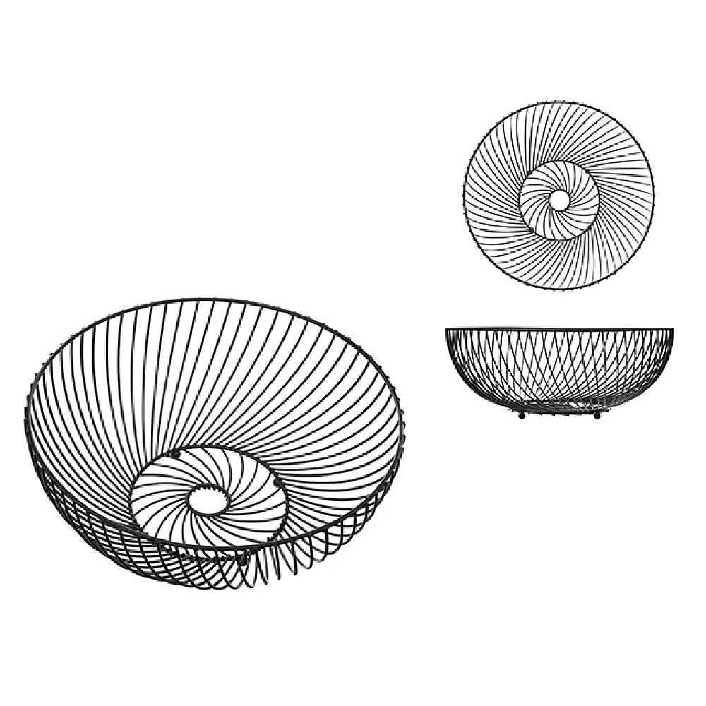 Cos pentru fructe Five D30X11.7cm, metal negru