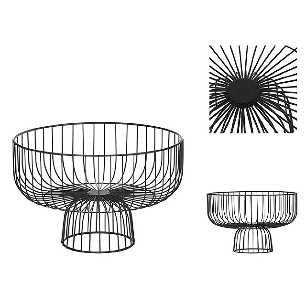 Cos pentru fructe Five D28X19cm, metal negru