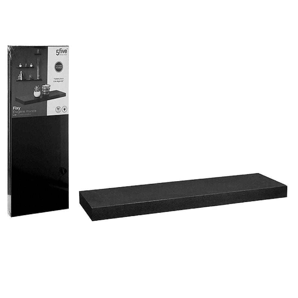 Raft 60X23.5X3.8cm Five Fixy, negru, MDF