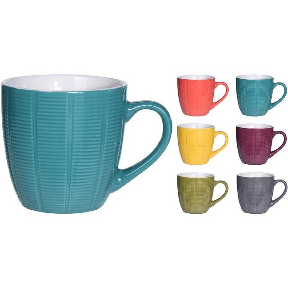 Cana 250ml EH, Segmente, ceramica, 6 culori