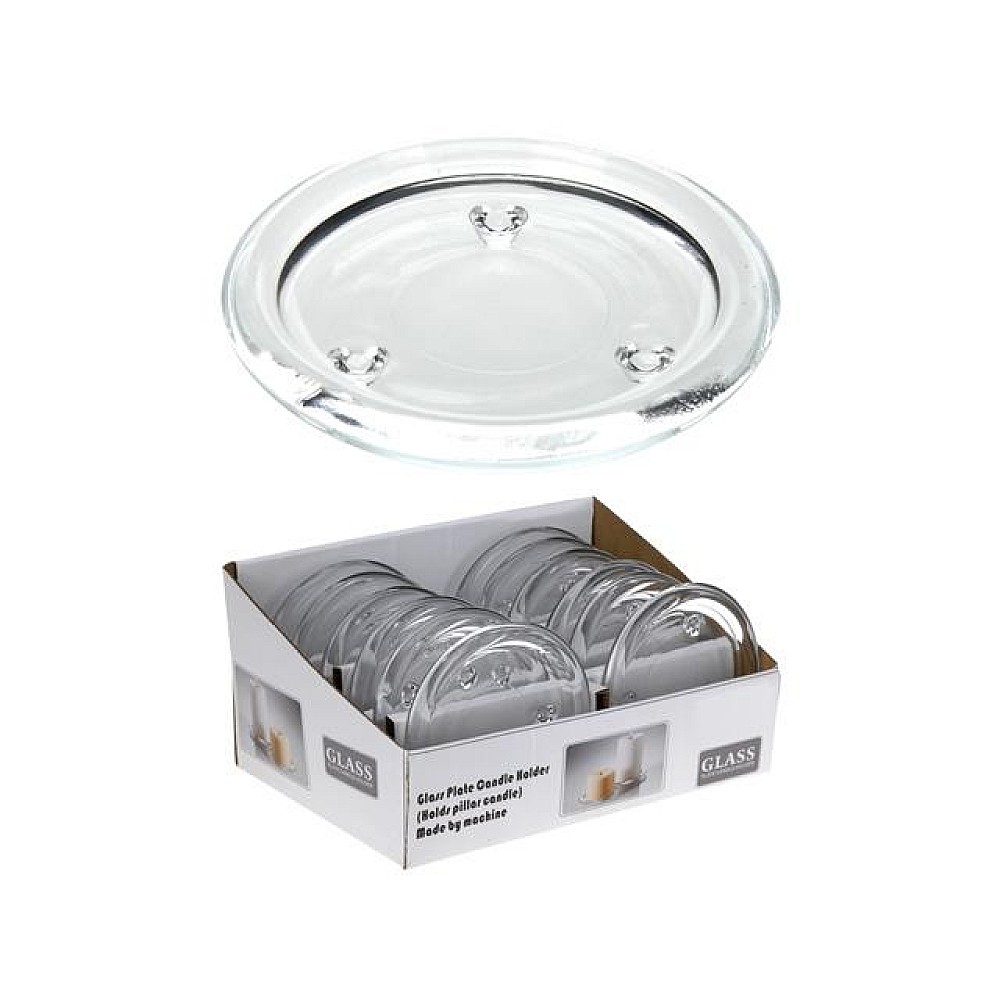 Sfesnic-farfurie pentru luminari D10сm, sticla