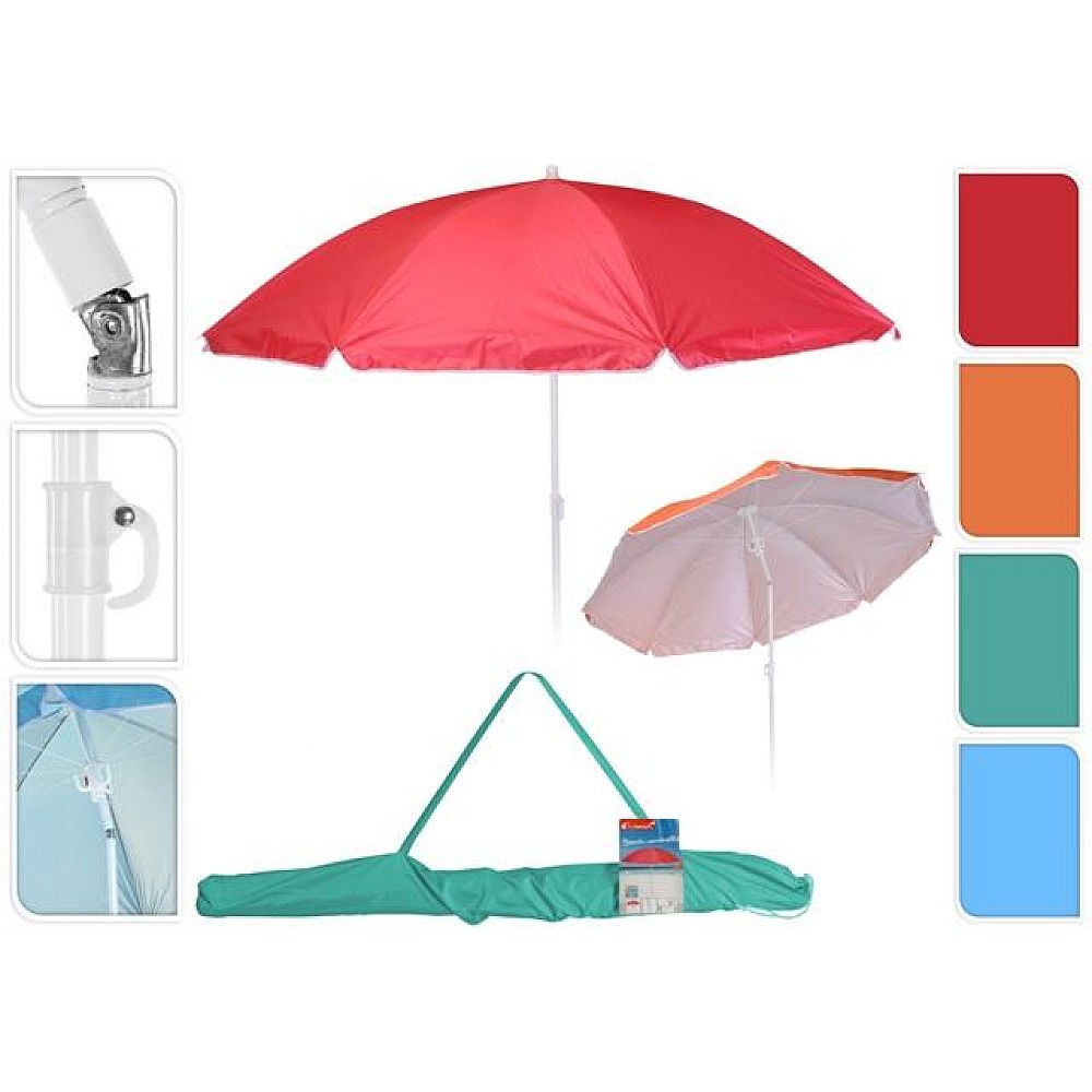 Umbrela de soare D140/160cm, cu picior flexibil 8 spite