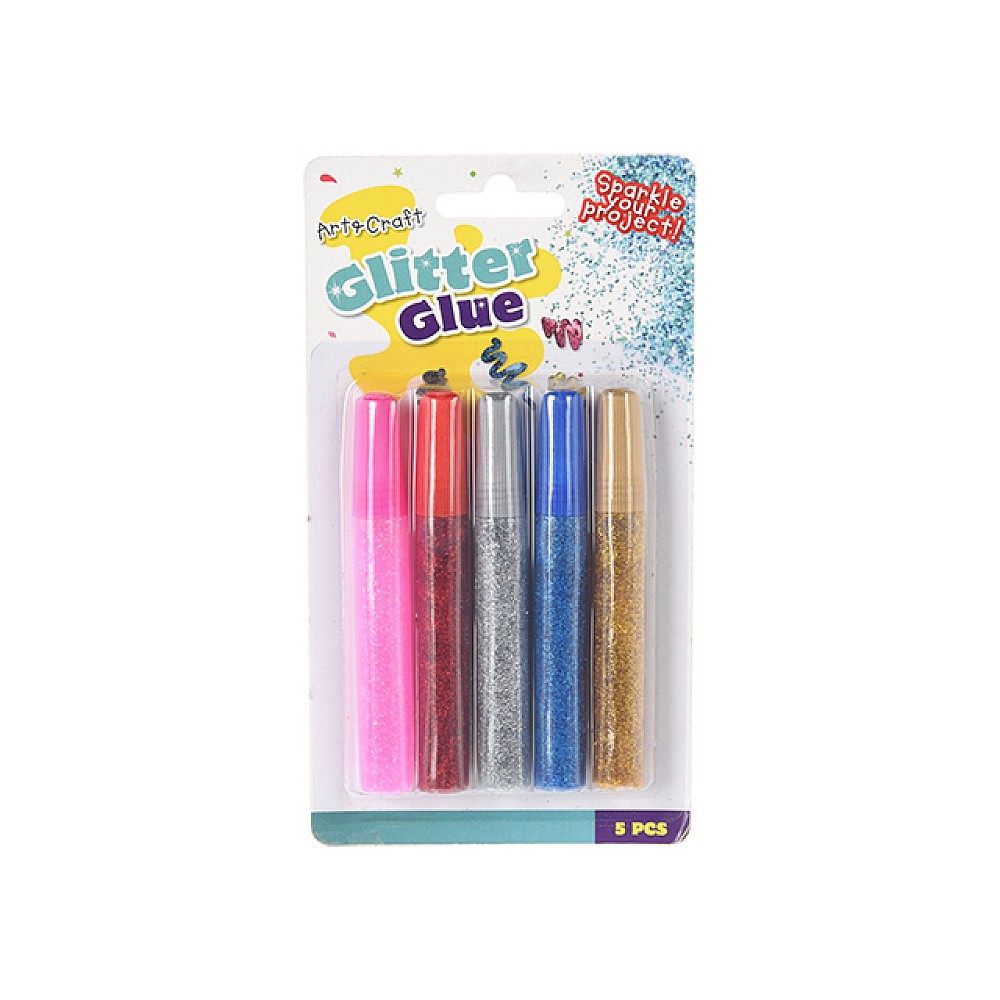Set lipici-gliterat Art&Craft 5buc, 10ml