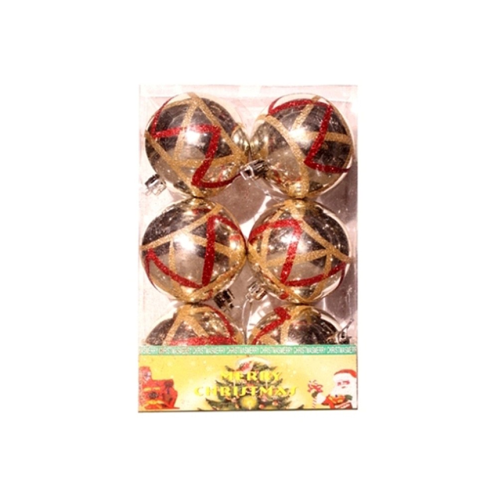 Set globuri pentru brad 6X70mm