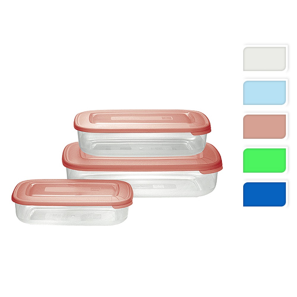 Set containere alimentare Family Food 3 buc 0.9l, 1.9l, 3l