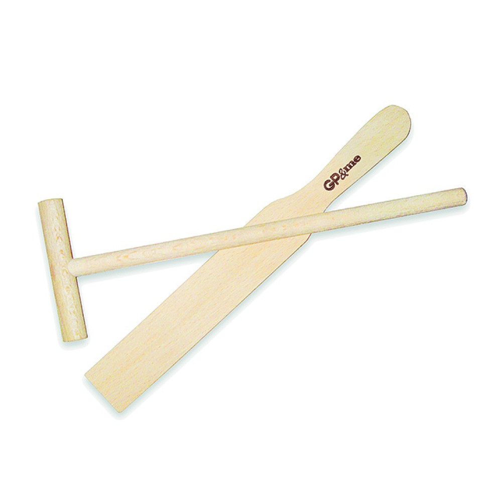Set de lopatele din lemn pentru clatite Ghidini Gp&Me 2buc 23cm