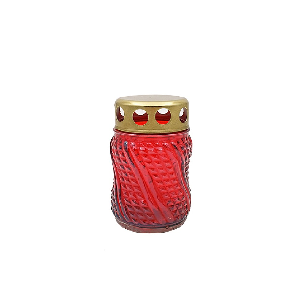 Candelă sticlă cu capac 10cm, 6-8ore, 