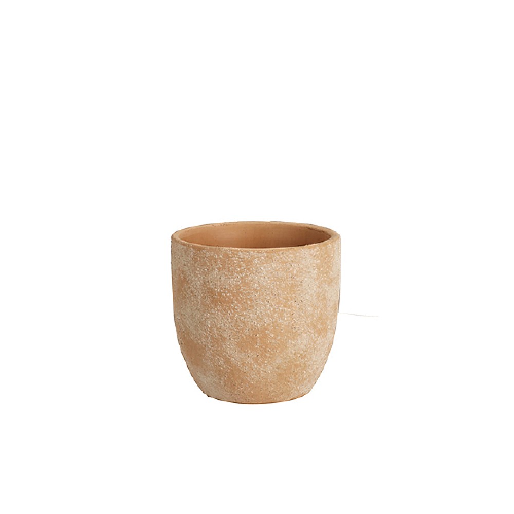 Ghiveci pentru flori din ceramica H&S, 12X13cm, cărămiziu