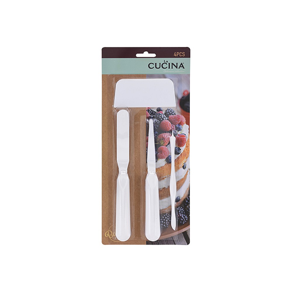 Set instrumente de patiserie Cucina 4buc: lopatele si razuitoare