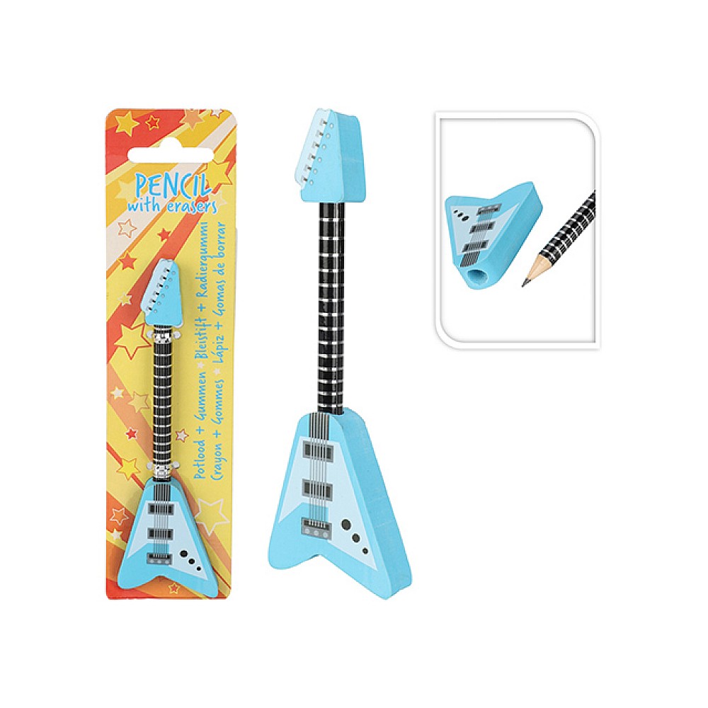 Set de papetărie din 2 unitați: creion și radieră 