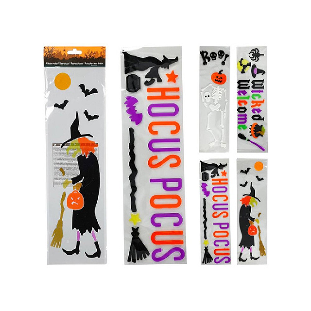 Autocolante pentru ferestra Halloween 48X15cm, 4 modele