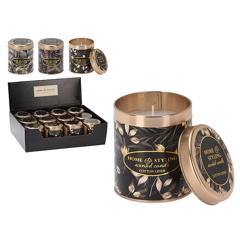 Lumanare in borcan metalic 7X8cm 