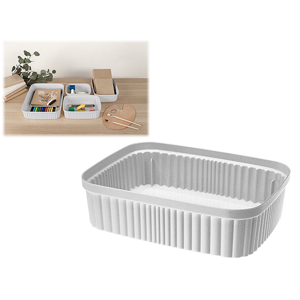 Cutie de depozitare Econova Velvet 25.5Х19Х7cm, 2.65l, gri