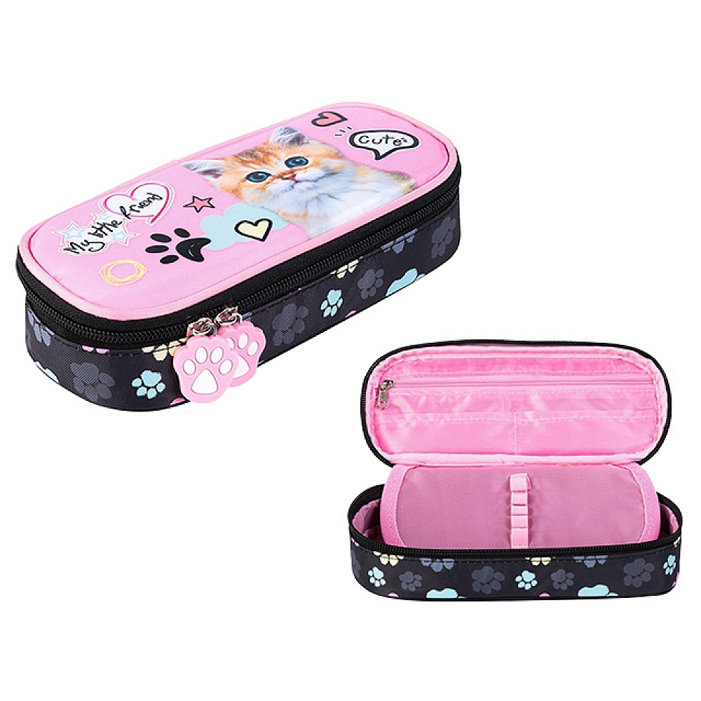 Penar 20.5X9.5X5cm My Little Friend Pink Cat, textil