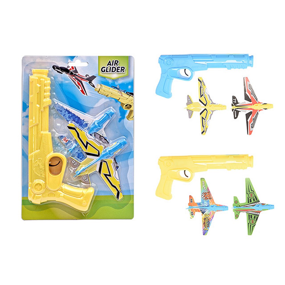 Set avioane planor 2buc, cu lansator 14X10X2 cm