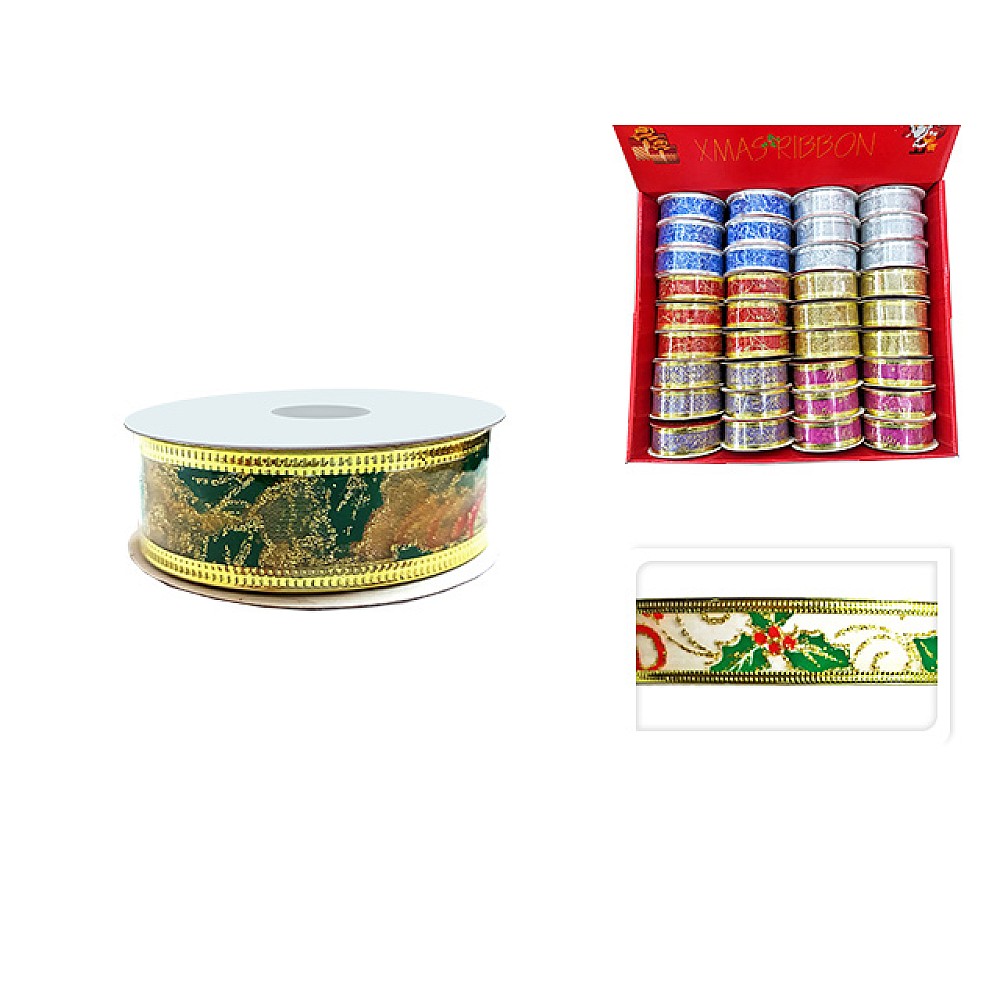 Panglica decorativa 2.5cmX2.7m, cu desen, 6 culori