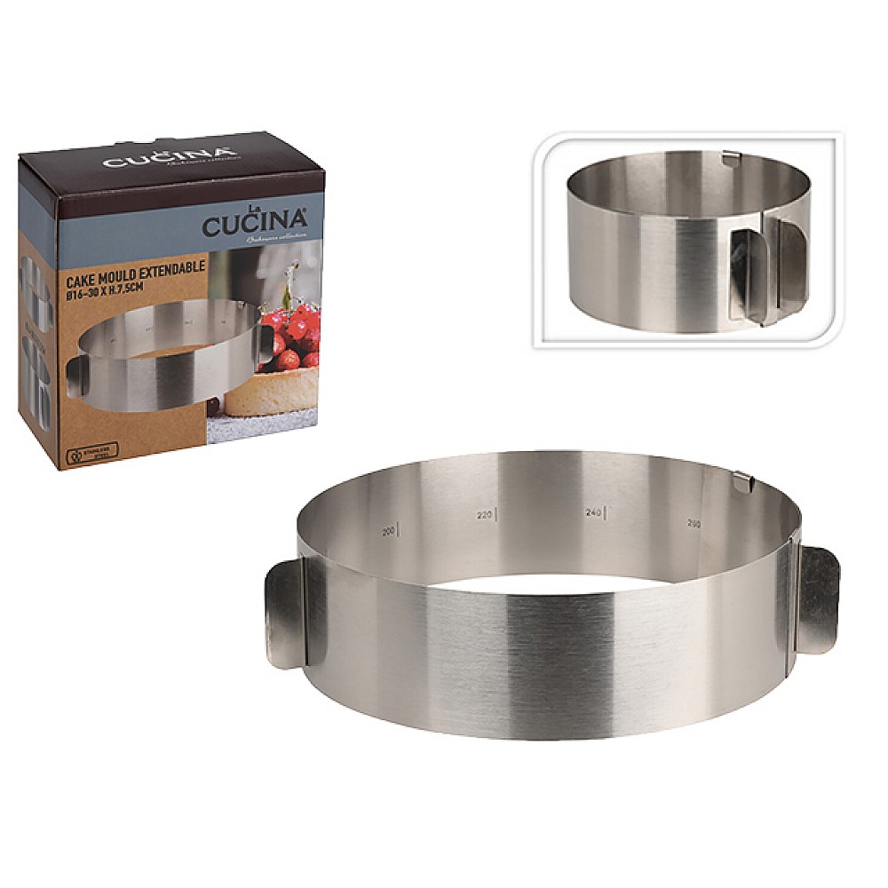 Forma culinara Cucina D16-30cm, H7.5cm, inox