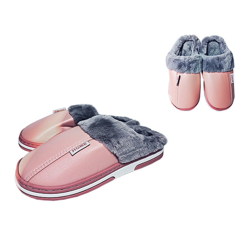 Papuci de casa unisex Home piele + blana (m.37-44)