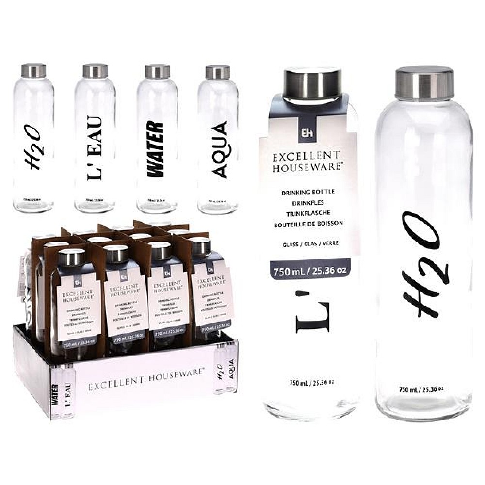 Sticla pentru apa din sticla EH 0.75l, 25cm