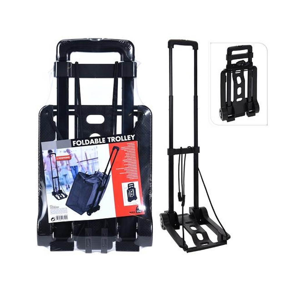 Carucior pentru genti si valize pliabil max 30 kg, cu maner extensibil