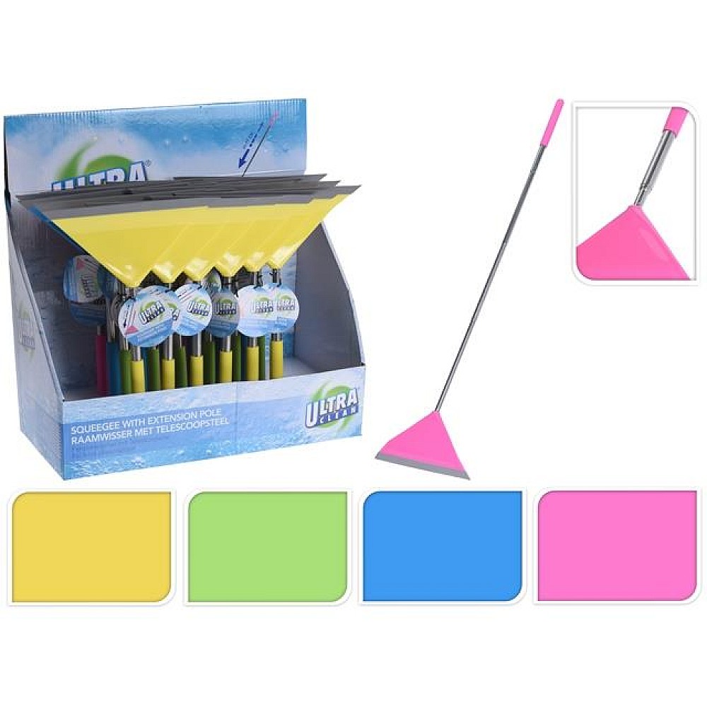 Racleta pentru geam Ultra Clean 19cm, cu maner telescopic 30-77cm