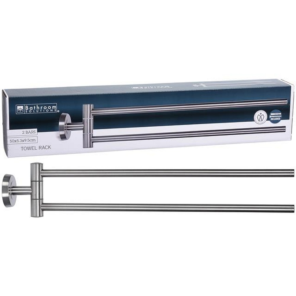 Suport pentru prosoape dublu rotativa Bathroom, metal chromat