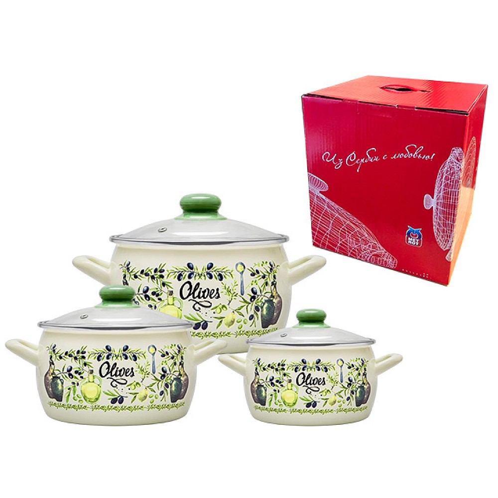 Set cratite emailat Oliva 3buc