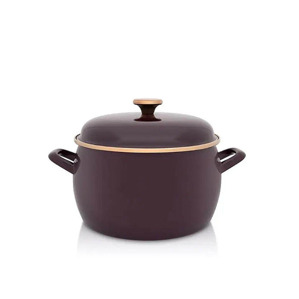 Cratita emailata Bordo Princ 20 cm, 4.2 l, capac metal