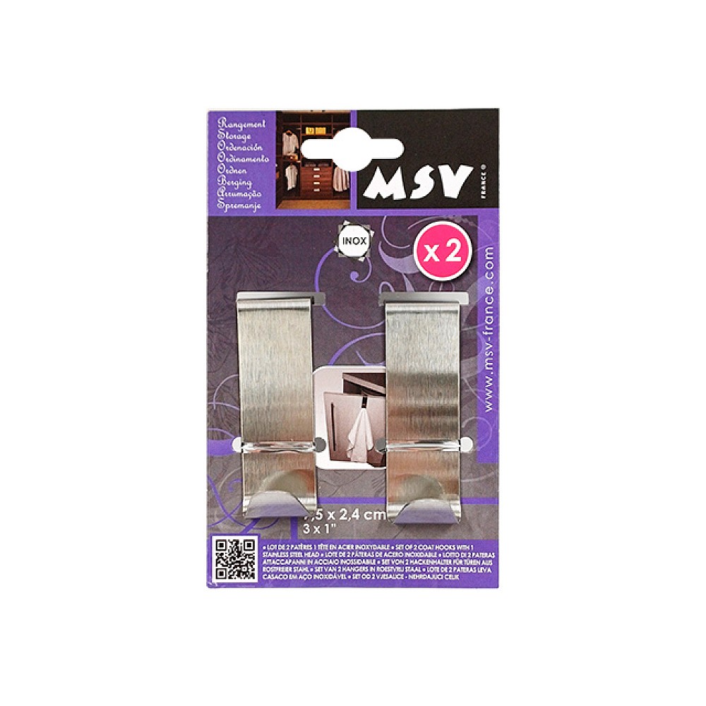Cârlige pentru agătat pe usă MSV, 2 buc