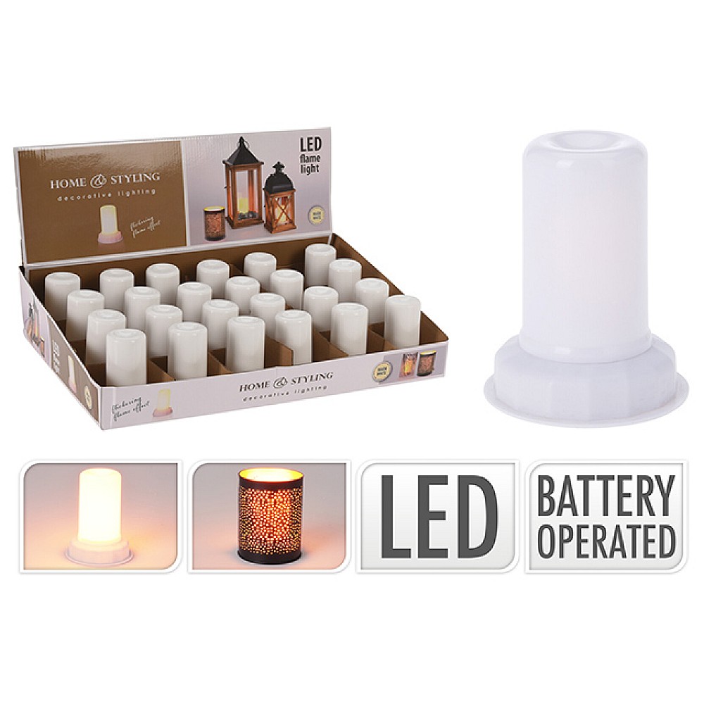Lampa LED pentru sfesnic 7.5X7.5X9сm, albă 