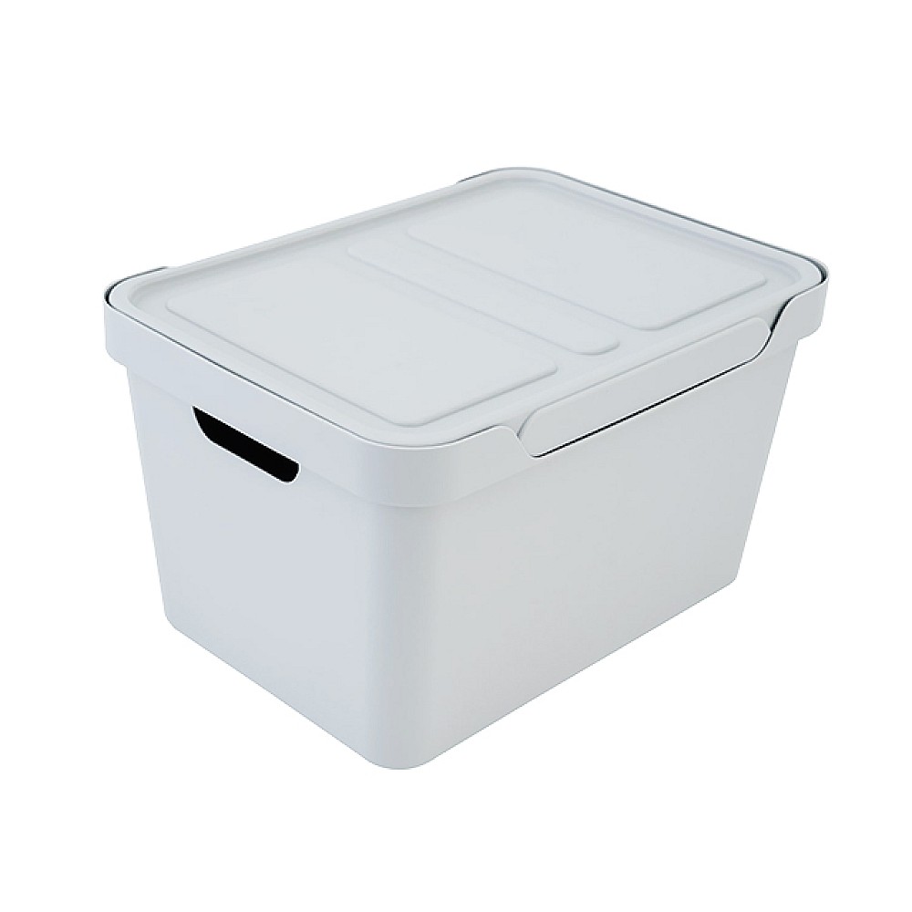 Container cu capac Econova Luxe 18l, 38X27.6X22cm, gri deschis
