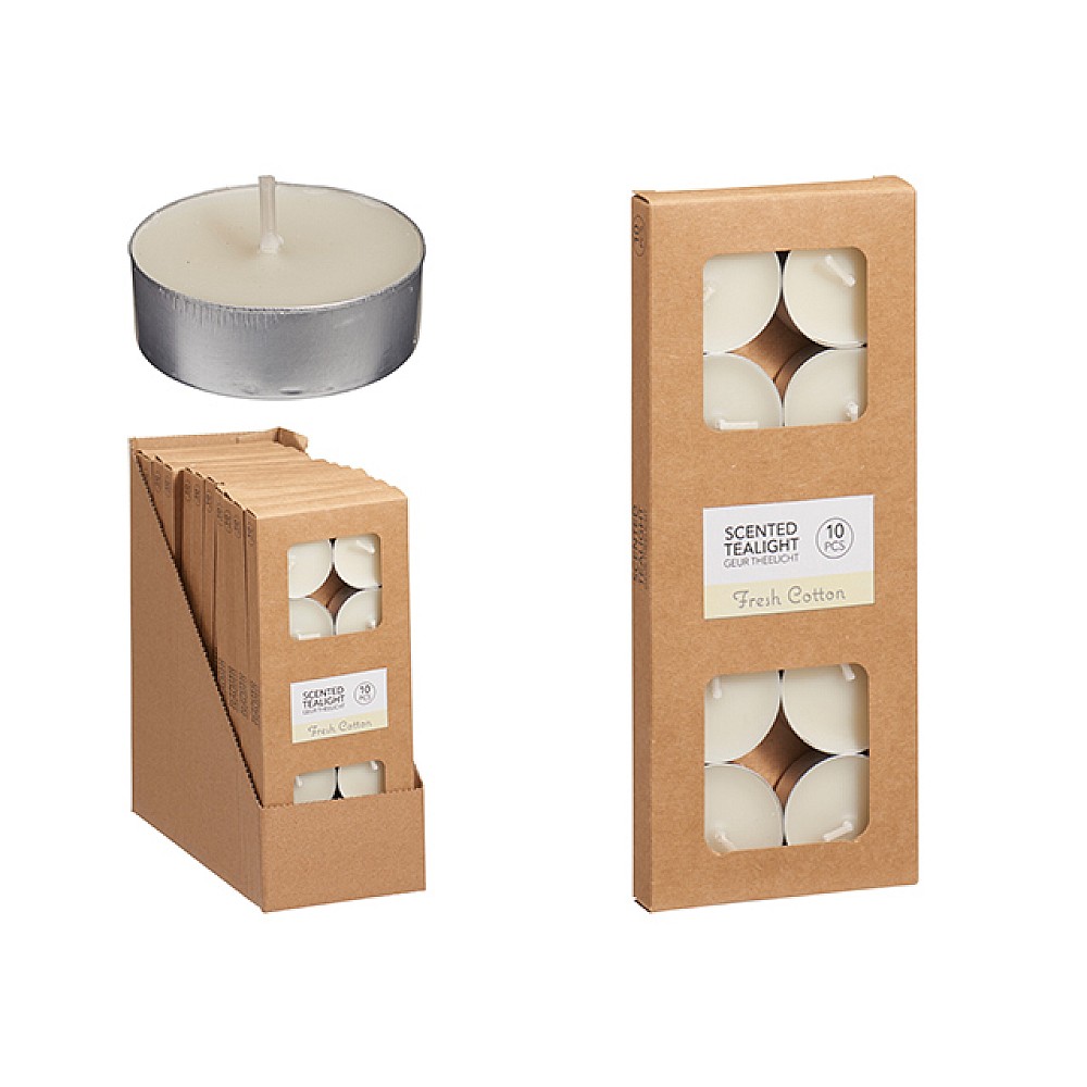 Lumanari parfumate tip pastila 10buc, 4h, albe