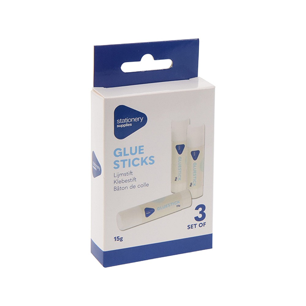 Set lipici solid tip creion Free&Easy, 3buc x 15g