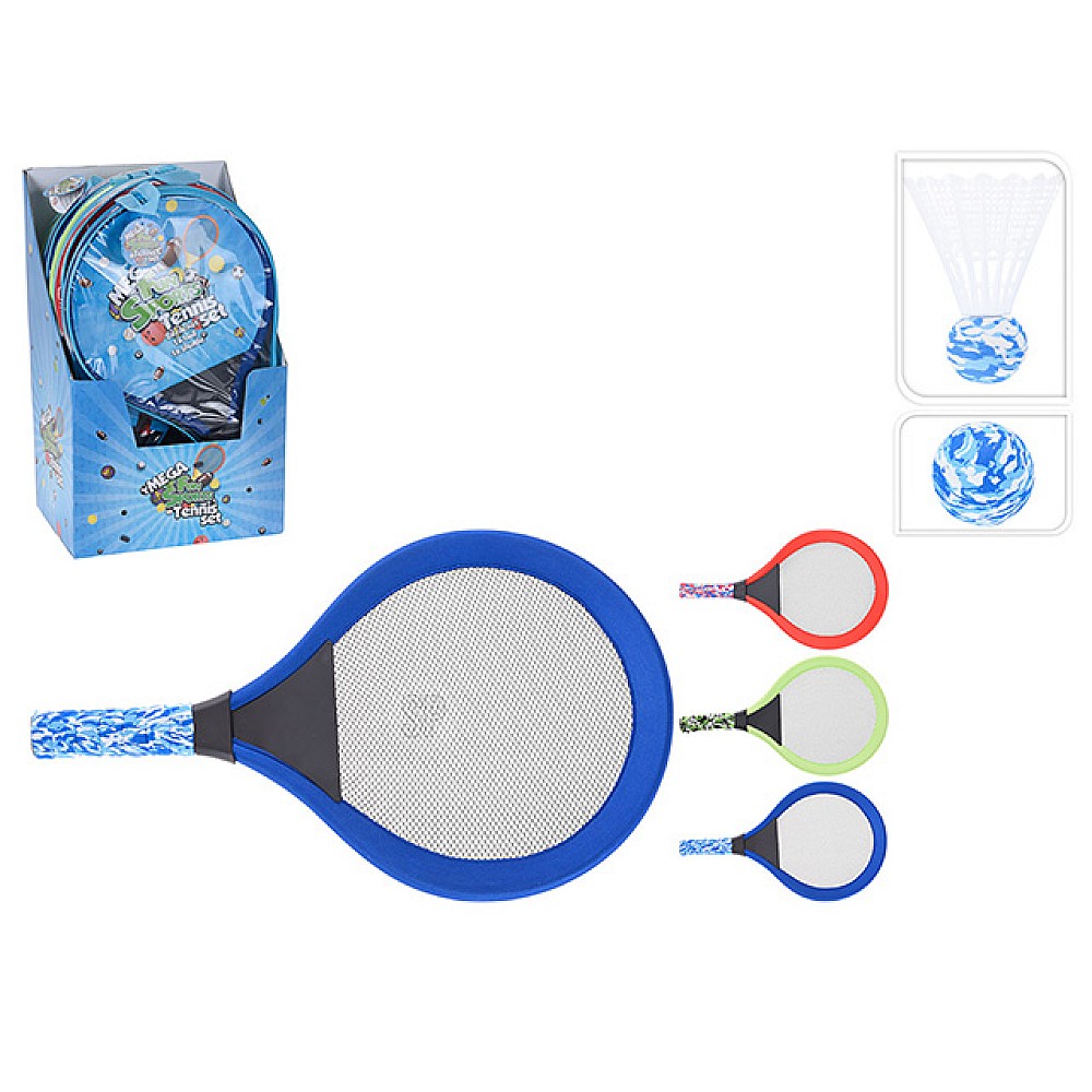 Set de tenis: 2 palete, minge si fluturas Free Easy 28X48cm 
