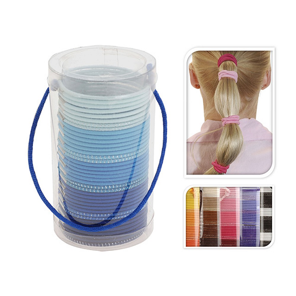 Set elastice pentru par subtiri 40buc, in tuba