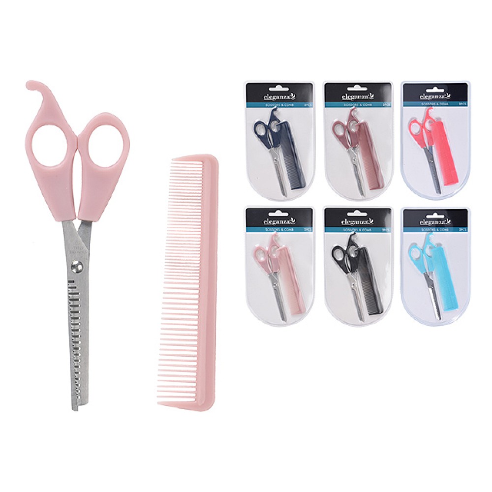 Set Eleganza de tuns foarfece si pieptene