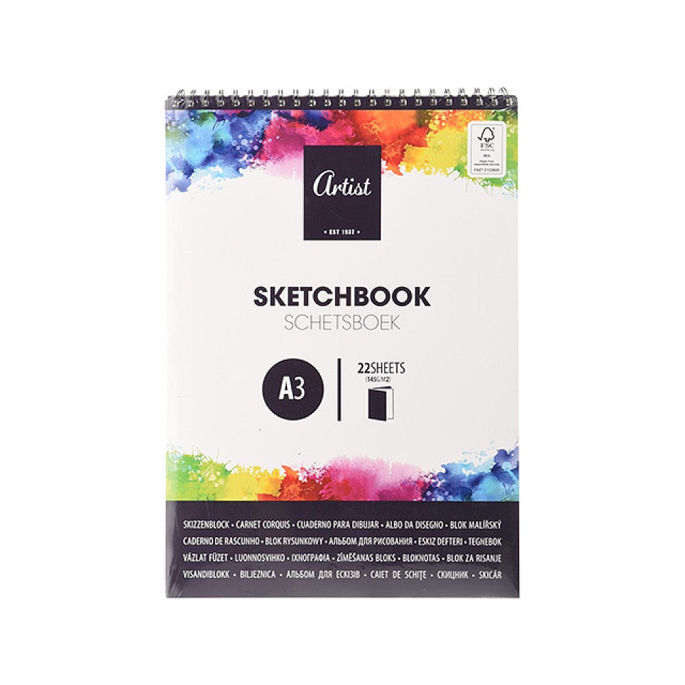 Album pentru desen Artist A3 42X29.7cm, 22 foi, 145g, spiralat