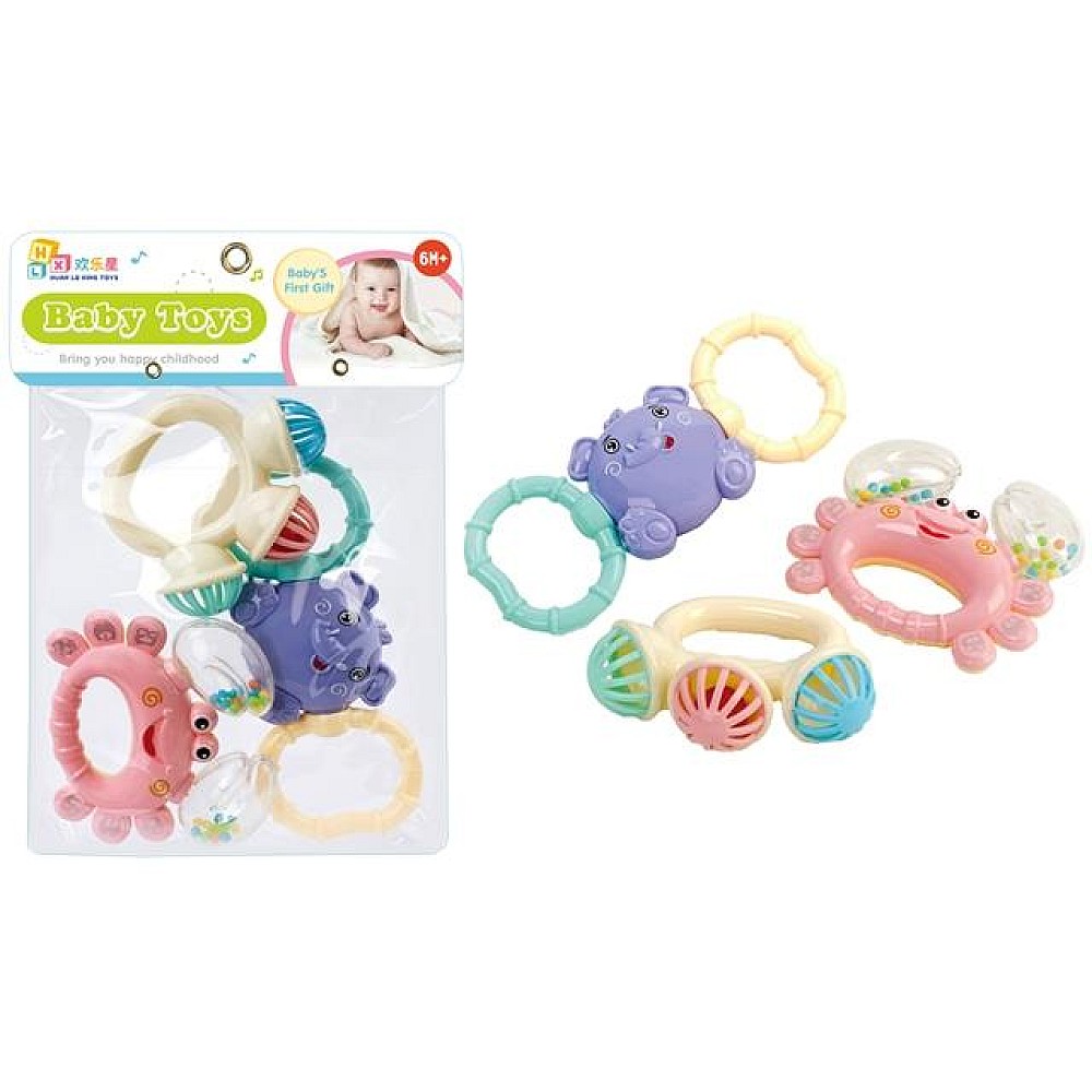 Set de zornaituri 3buc (crab, elefant, clopotei)
