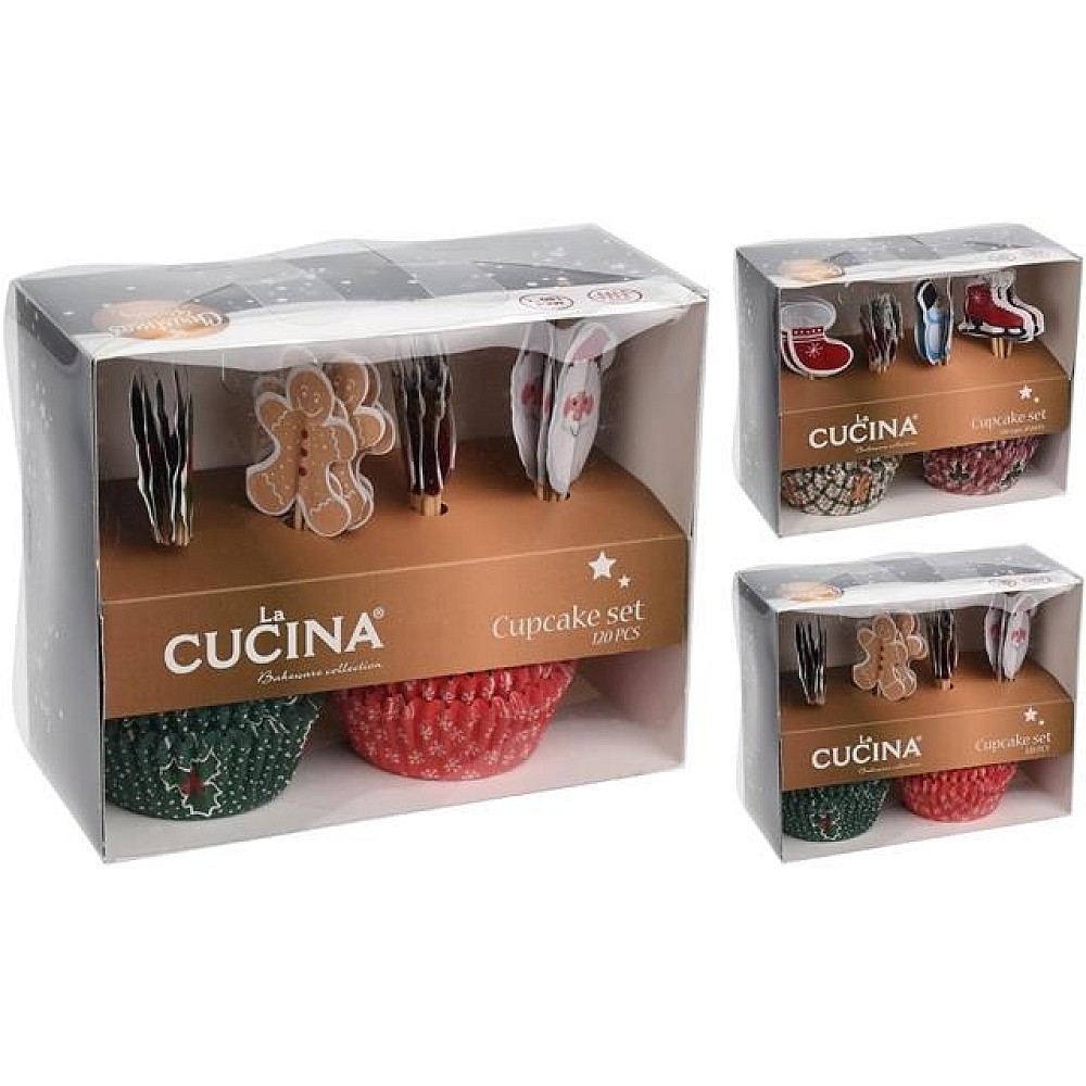 Set de forme pentru checuri din hirtie Cucina 100buc, 5cm si 20 betisoare, 2 culori