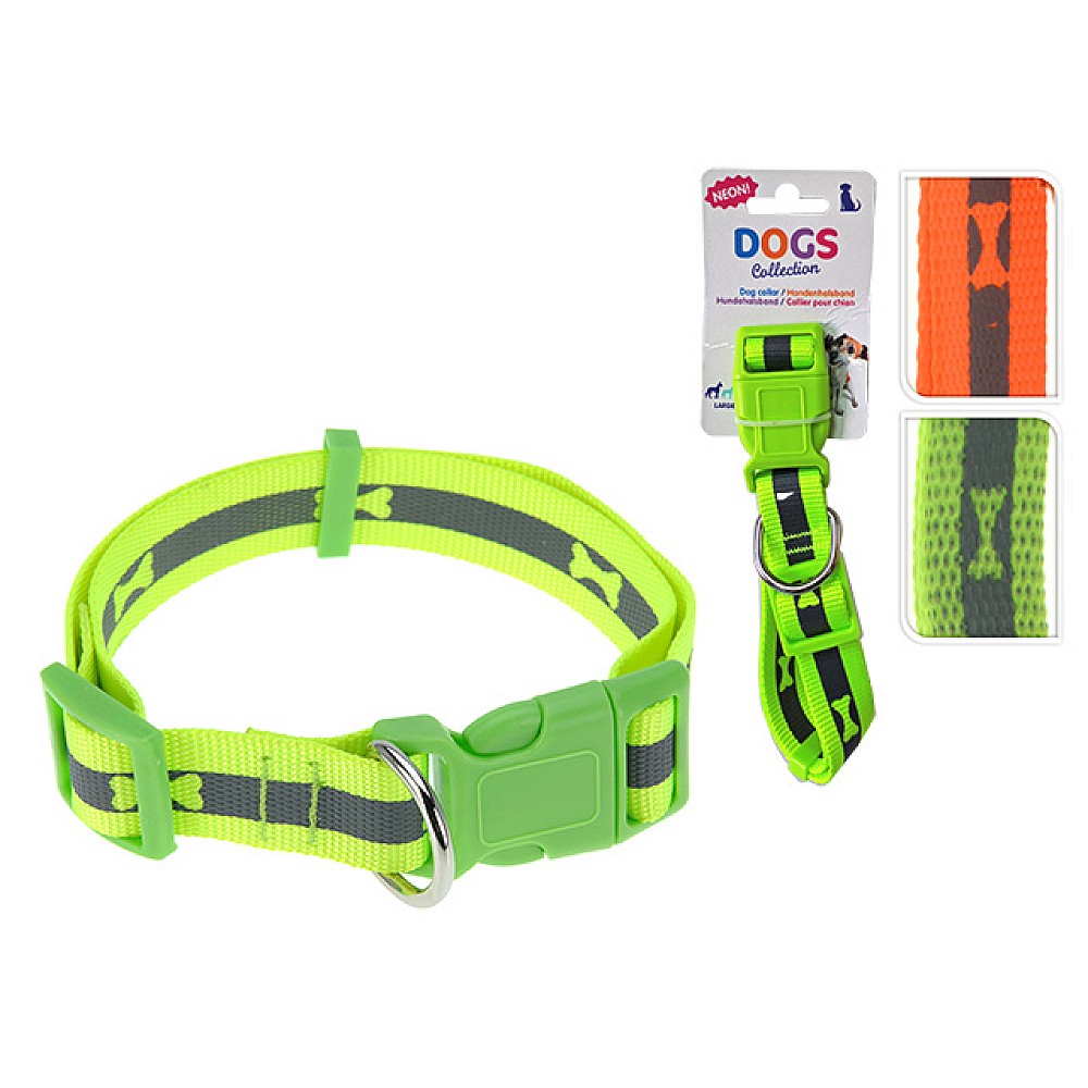 Zgarda pentru caini Pets D35-60cmX2.5cm neon, 2culori