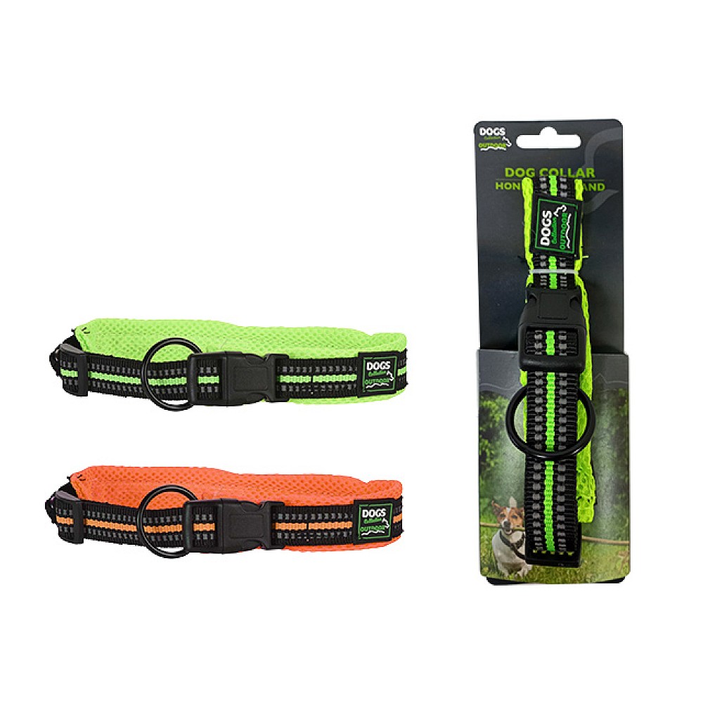Zgarda pentru caini Dogs D35-45cmX3cm cu neon, max30kg, 2culori