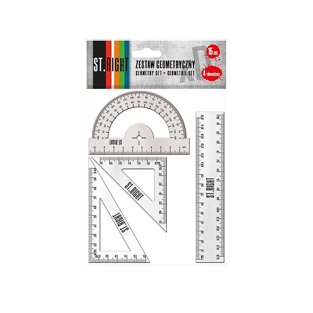 Set geometric St.Right 4buc, 15cm